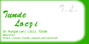 tunde loczi business card